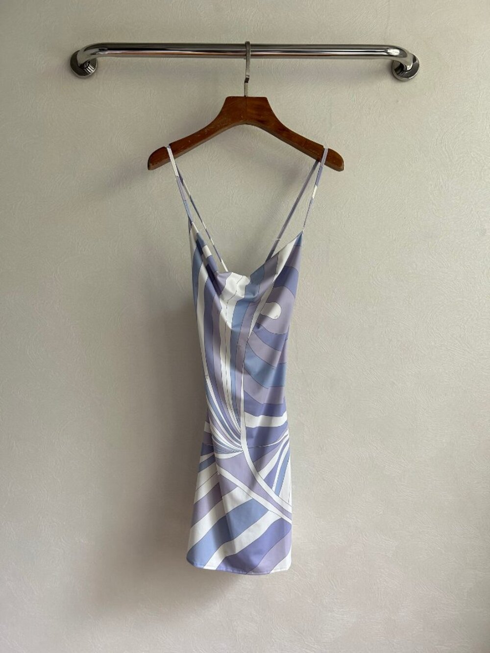 Emilio Pucci Lavender and White Mini Slip Dress